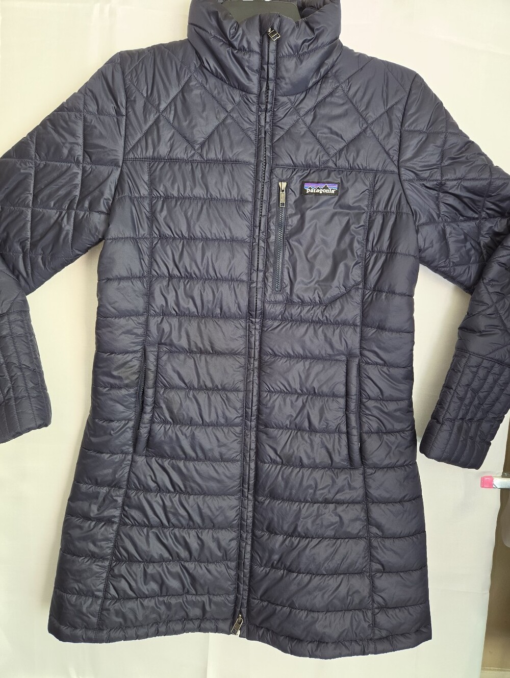 Patagonia Women’s Quilted Long Puffer Coat - Navy. M